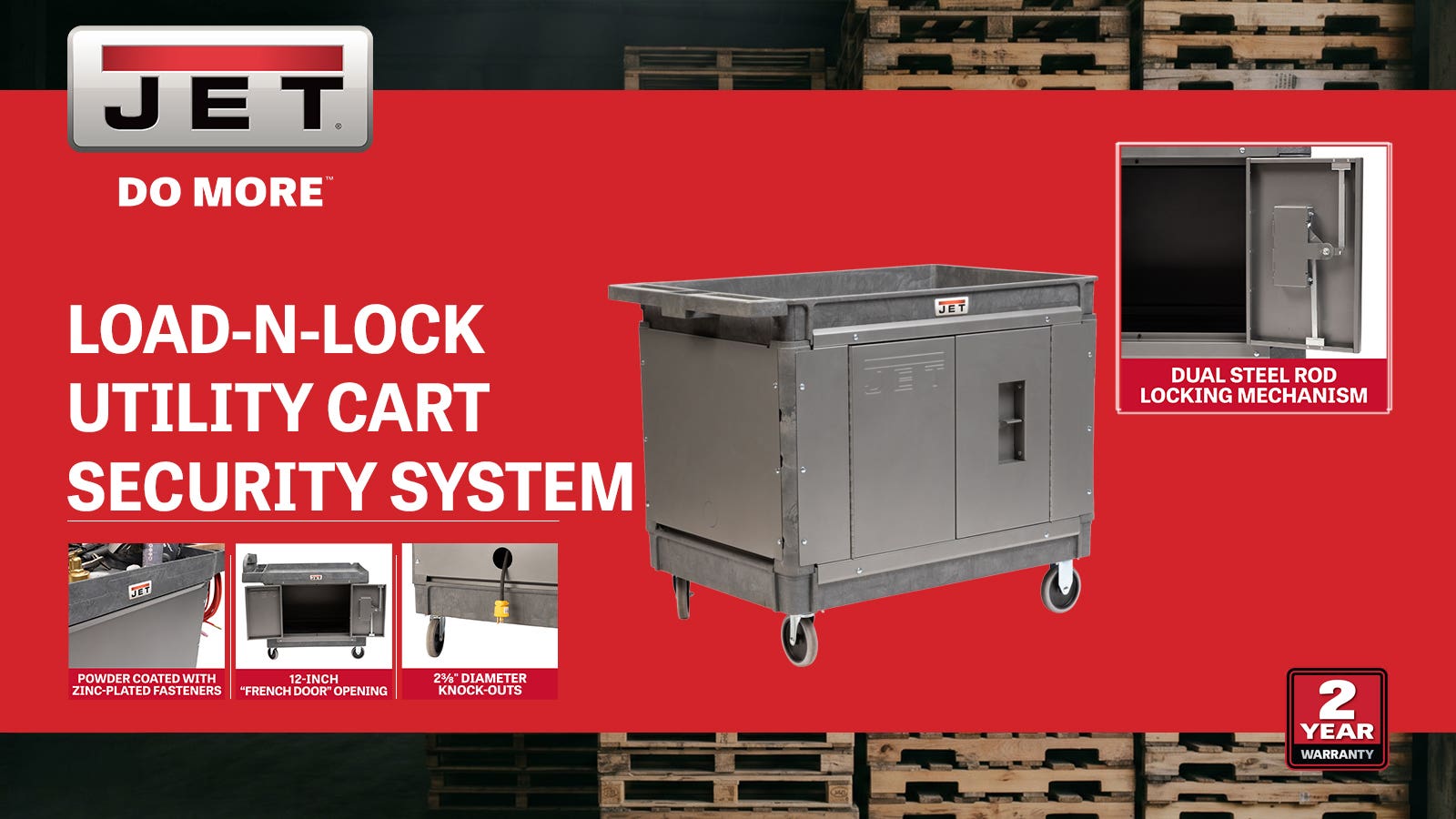 Load-N-Lock Utility Cart Security System (ref: JET 140019 & 141014)